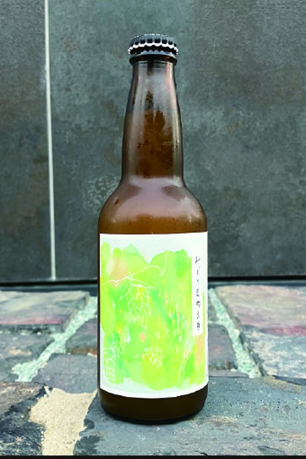 クラフトビール「みどりまめまめ」のボトル