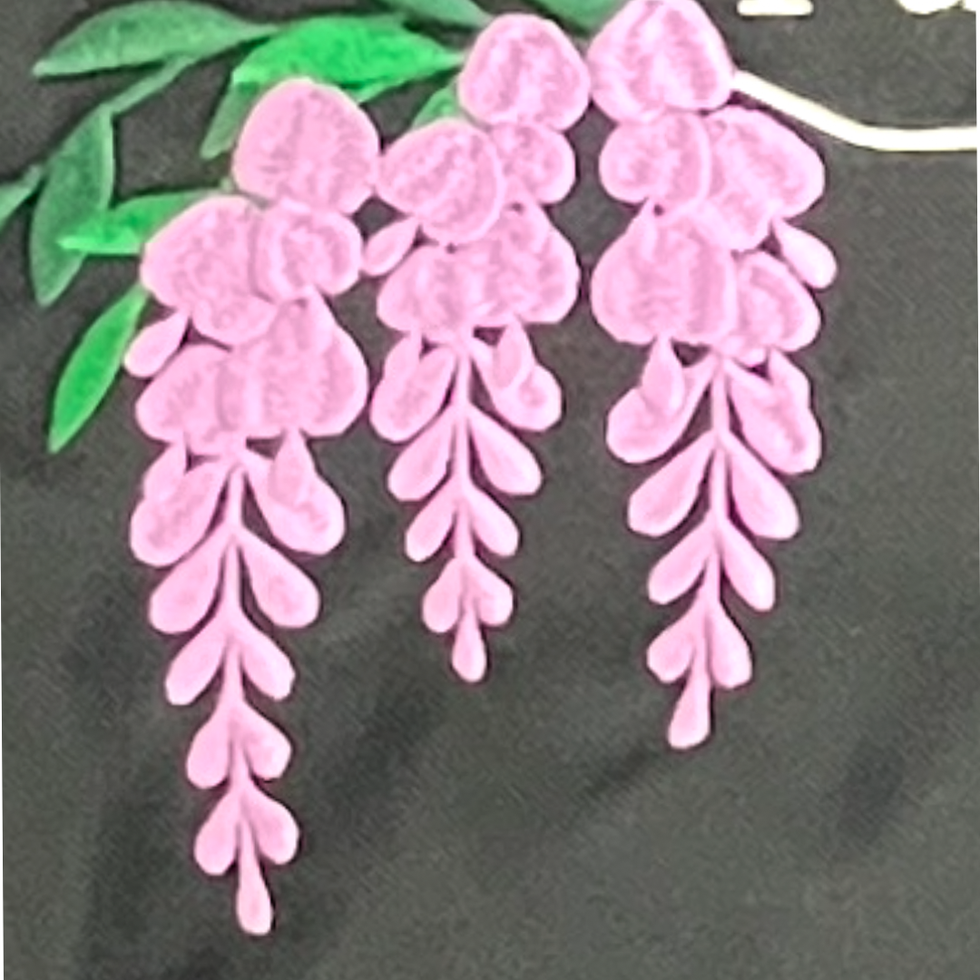 藤の花刺繍