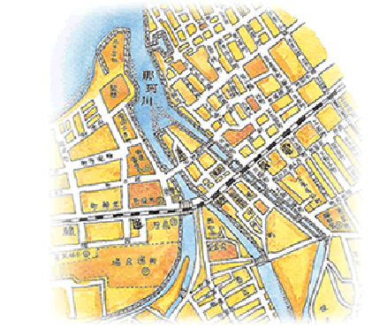 中洲の古い地図