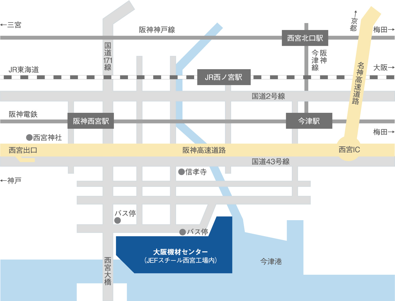 大阪機材センター地図