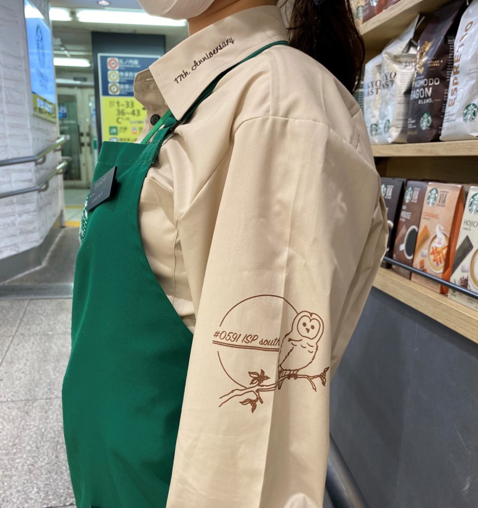 スターバックスコーヒージャパン様 周年記念シャツ袖プリント