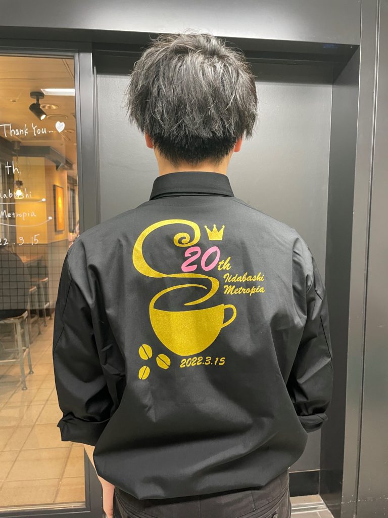 スターバックスコーヒージャパン様 周年シャツへの背中プリント