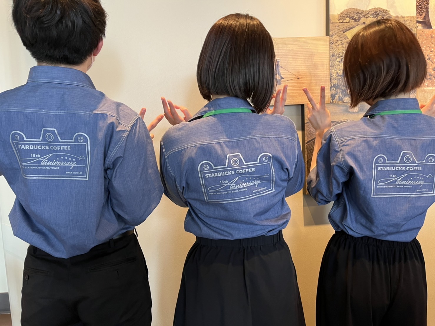 スターバックスコーヒージャパン様 周年記念シャツ背中シルクプリント