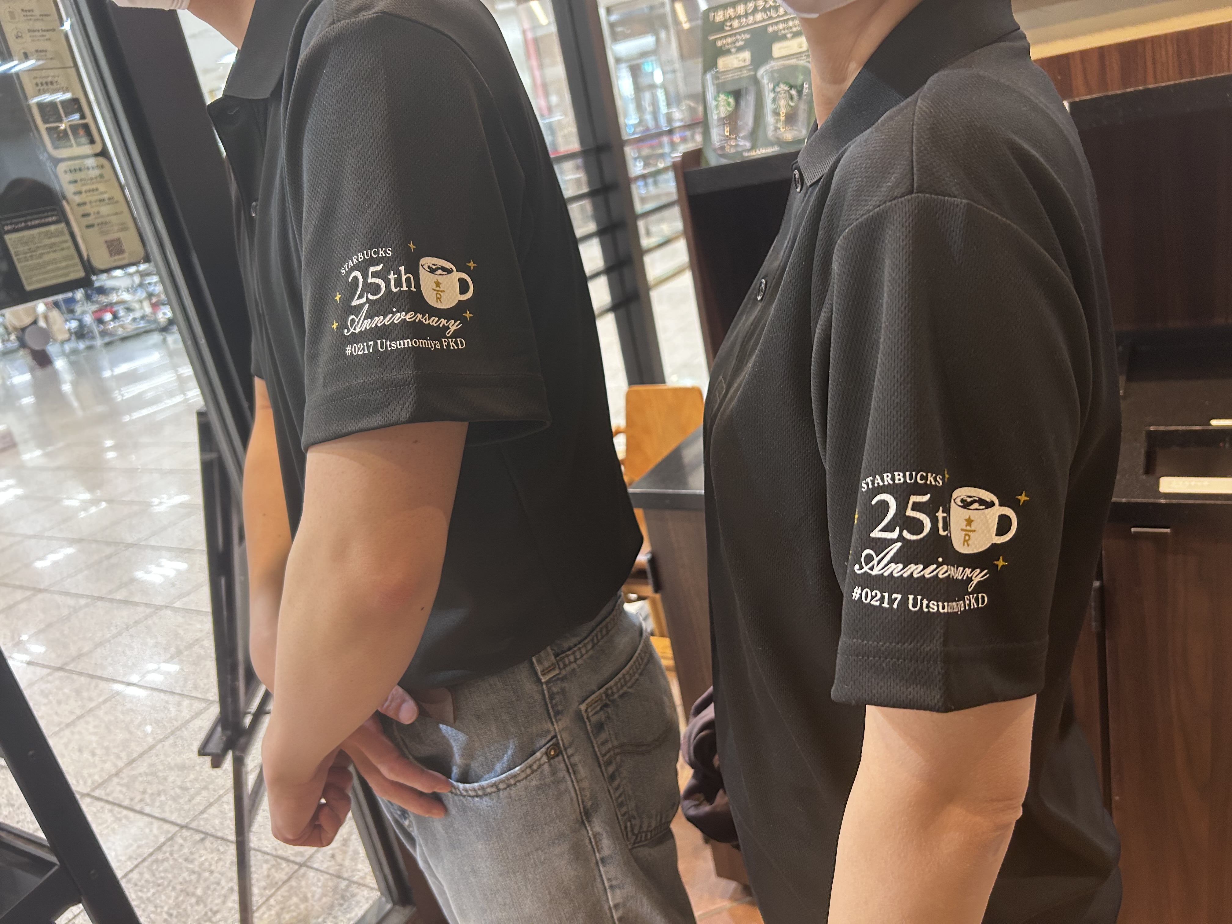 スターバックスコーヒージャパン様 周年記念ポロシャツシルクプリント コーヒーカップ